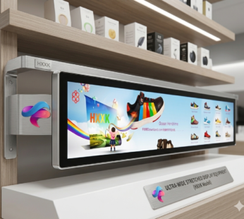 Ultra-Wide Stretched Bar LCD Display – Digital Shelf Edge Signage