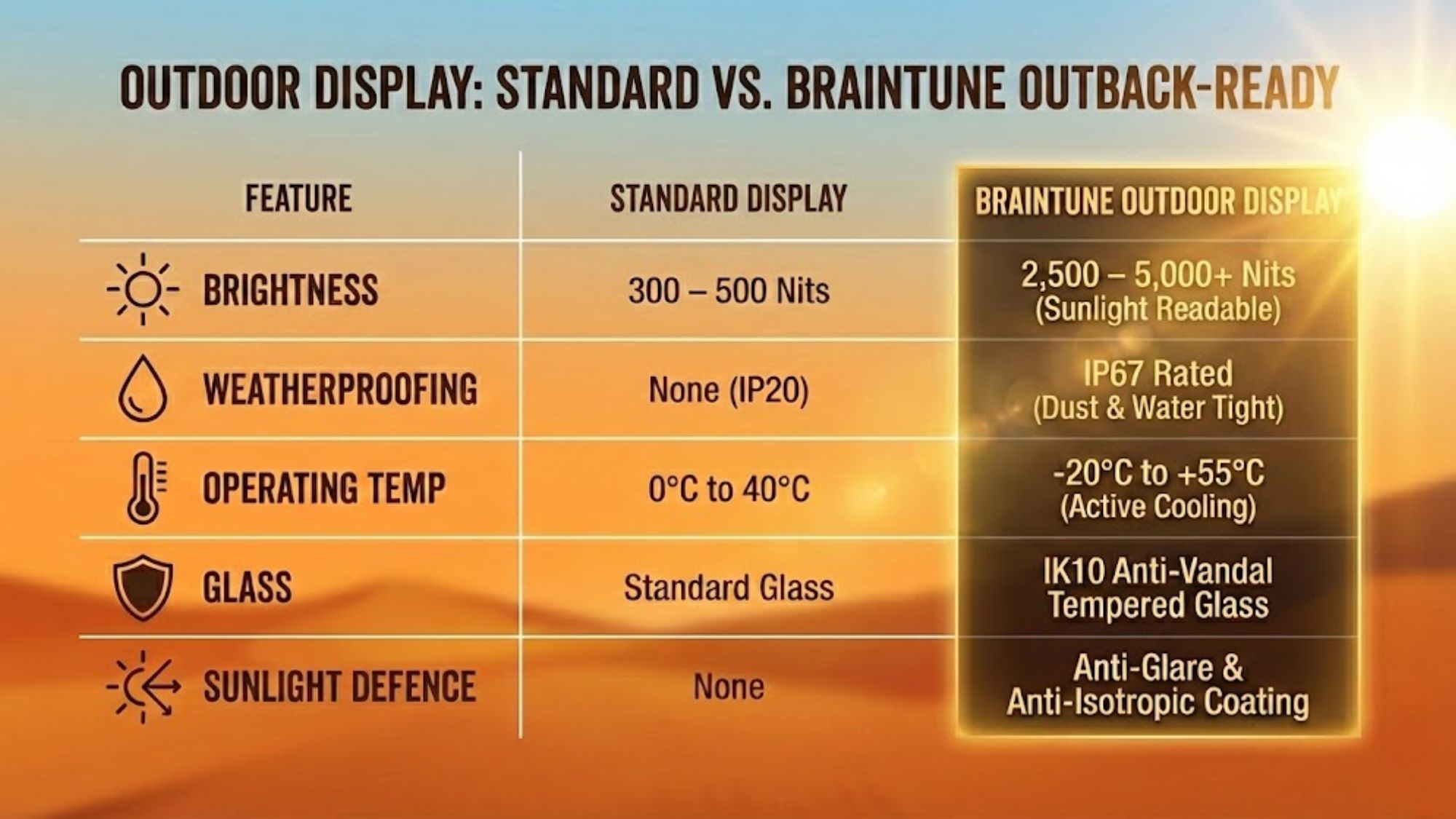 Taming the Outback Sun: Why Standard Screens Fail Outdoors in Australia